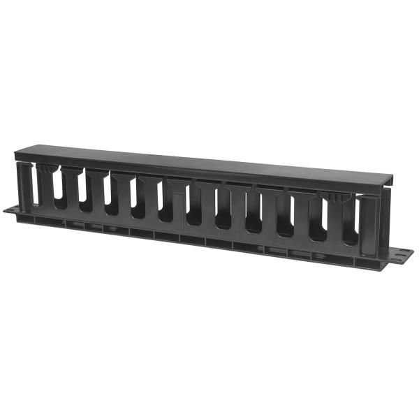 19 " Rack Mount Patch Panel Cable Organizer , Patch Panel Wire Management With Cover