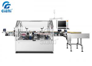 China 400pcs/Min Semi Automatic Round Bottle Labeling Machine Dual Side Labeling factory