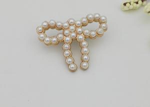 China ABLE Doll Shoe Buckles , Plastic Fashion Shoe Buckles Fixed With Pearls factory