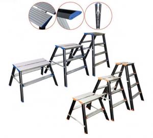 China Portable Aluminum Folding Step Stool , 2x2 Aluminum Household Ladder factory