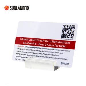 China Transparent RFID Magnetic Strip Contactless IC Smart Combination Dual Interface Card factory