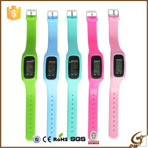 China ROHS Silicone Pedometer 1ATM LED Digital Watch Sport on sale