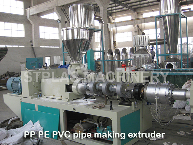 Multi Function Single Screw Plastic Extruder For PVC PE Pipe | Sheet Making recycling