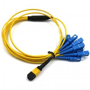 China 12 Core MPO Breakout Cable , MTP SC Patch Cable For FTTH FTTA on sale