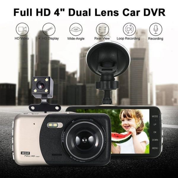 Smart Auto Dashboard Mounted Panoramic Dash Cam In And Out 1080P 128GB