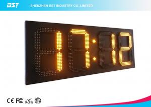 China Simple 22 Yellow Led Clock  Display / 24 Hour Digital Wall Clock factory