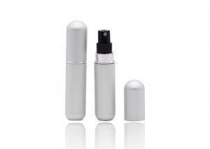China Portable Shiny Silver Aluminum Refillable Perfume Spray Bottle Bottom Filled Type factory