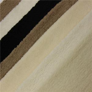 China sherpa jacket short pile sherpa faux fur fabric 100% polyester fabric factory