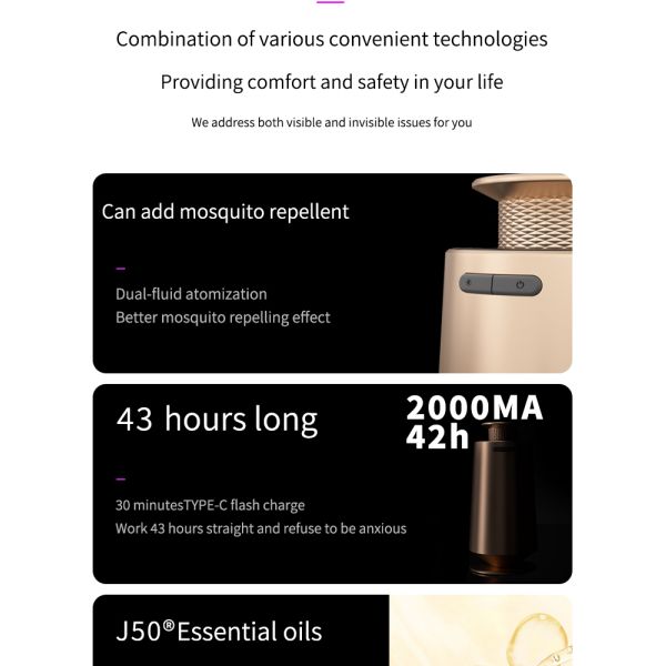 PP Corrosion Resistant Atomizer Aroma Diffuser With Cold Air Diffusion Technology