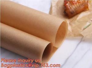 China Bleached With Unbleached Greaseproof Paper For Food Wrapping,Environmental Friendly And Green Greaseproof Food Packaging factory