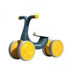 China Orange Plastic Baby Walker Balance Car with Silent Roller Skating and Green Design factory
