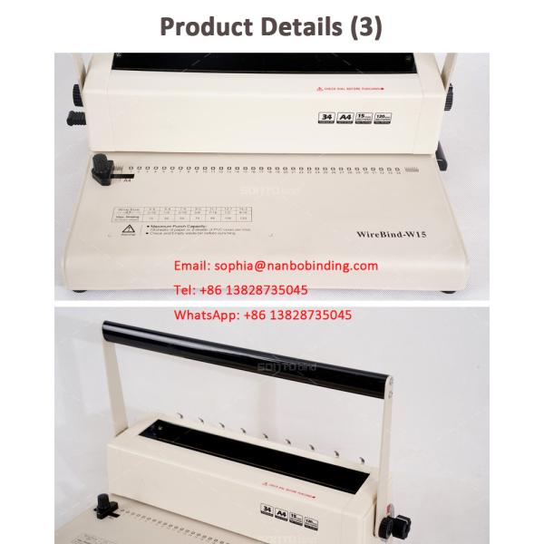 Manual Comb 300mm Width Document Binding Machine Portable For Office