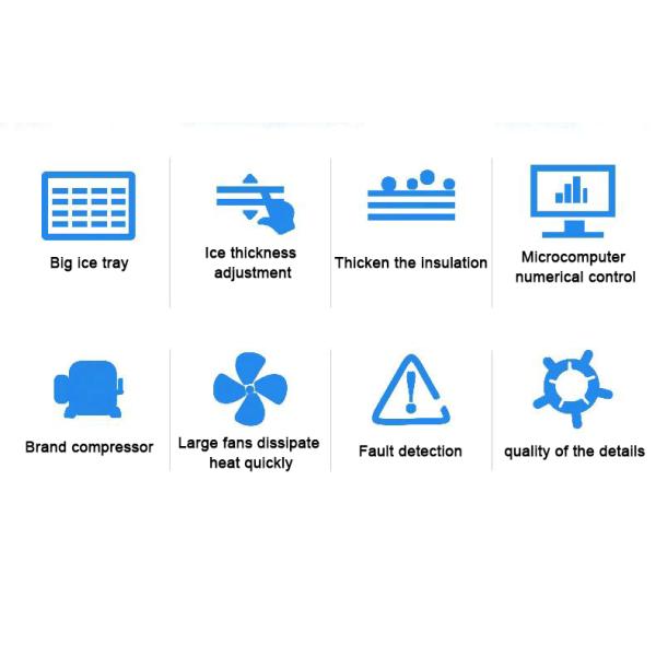 Square Ice Shape 100kg Automatic Commercial Ice Block Making Machine for Business Restaurant Hotel 72 Pieces Ice Plate