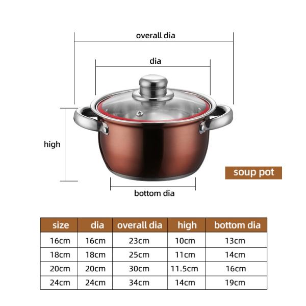 Multi-function Kitchen Cookware Cooking Pot Set Stainless Steel Cookware Sets With Thick Stainless Steel Handle