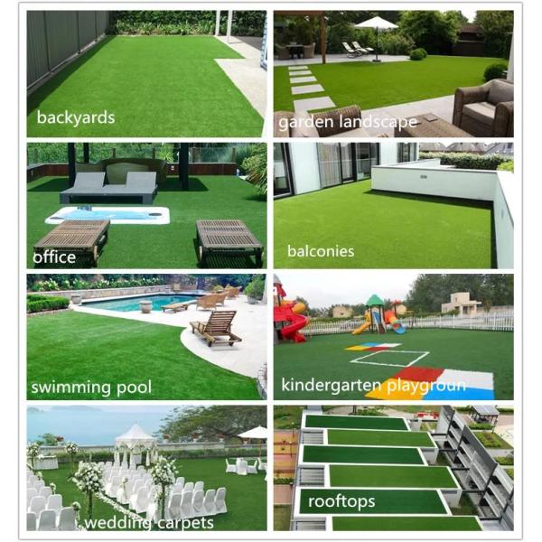 Landscaping With PE And PP Density Tufted 40mm Natural Color Artificial Turf