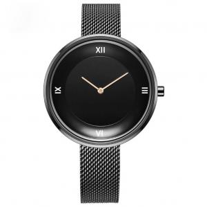 China Customized Color Black Mesh Strap Watch Easy To Carry 12 Months Guarantee on sale