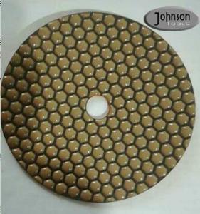 China 7 Inch Honeycomb Dry Diamond Polishing Pads For Stone Surface Super Soft Type on sale