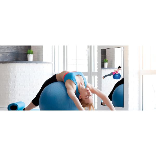 RFID Reader Touchable Household Workout Mirror Great Size