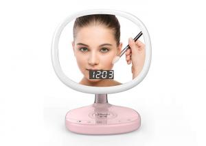 China Wireless Charging LED Cosmetic Mirror ABS Material With Alarm Clock CE Approved on sale