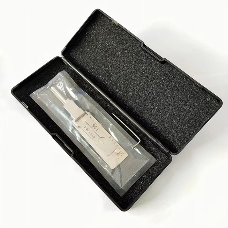 Lishi SC1 2-In-15 Pins Kit Set Locksmith Tools Decoder Lock Pick