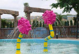China Glass Fiber Water Splash Pad Anti Static Children Rose Flower Water Spray Park factory