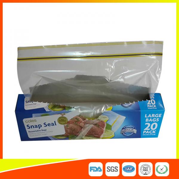 China Snap Seal Reusable Sandwich Bags For Coles Supermarket Large Size 35*27cm factory