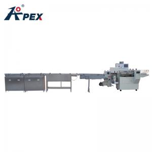 China Automatic Lining Up Pulling Distance Salt Sachet Chips Snacks Ice Popsicle Automatic Counter Packing Machine factory