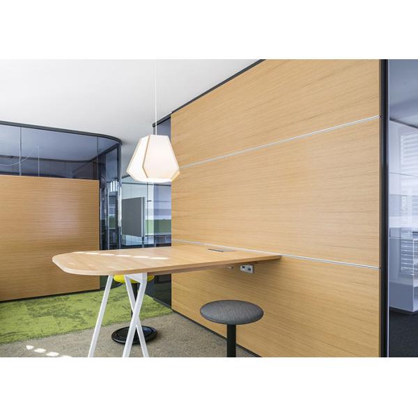 Disassembled partition wall divide rooms with solid wood panel effectively separating and obstructing the rooms