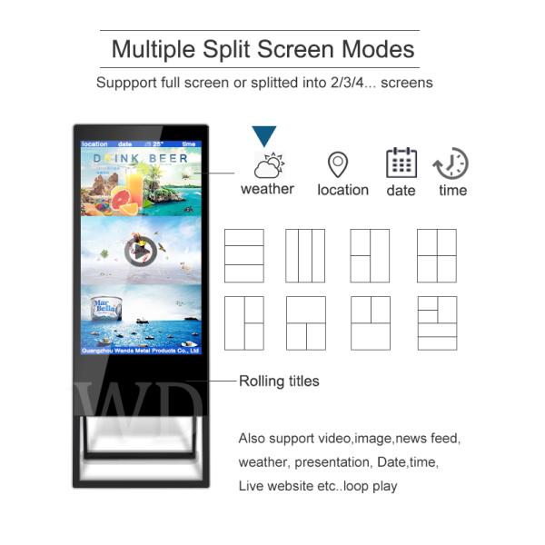 FCC Intel Core I3 Portable Digital Signage , Windows 10 Digital Signage