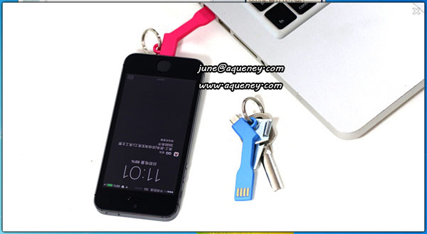 Portable Key Shaped Style Lines 5Pin Micro USB Charging Sync Data Cable