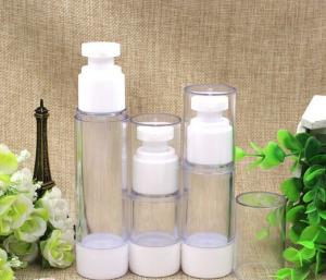China 15ml 30ml  50ml cosmetics trial samples airless bottle vacuum flask emulsion squeeze bottle small plastic bottle on sale