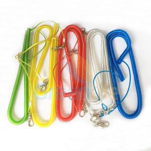 China Steel Wire Core Spiral Fishing Pole Leash factory