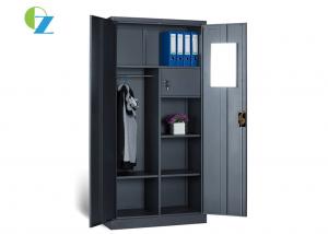 China Durable Steel Office Cupboard Multifunctional File Cabinet With Mirror Wardrobe factory