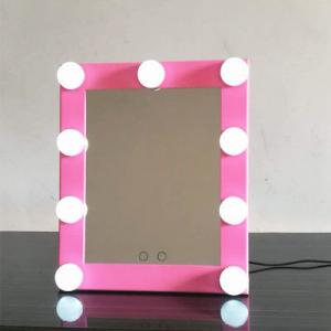 China Adjustable Brightness Sqaure Round Lighted Makeup Mirror With Dimmer Stage factory