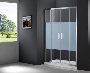China Chrome Polished Bathroom Shower Room 6mm Glass Wet Room Glass Screen factory