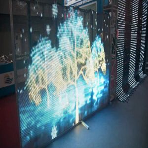 China P20 P30 p40 transparent mesh curtain led displays soft screen outdoor led mesh screen factory