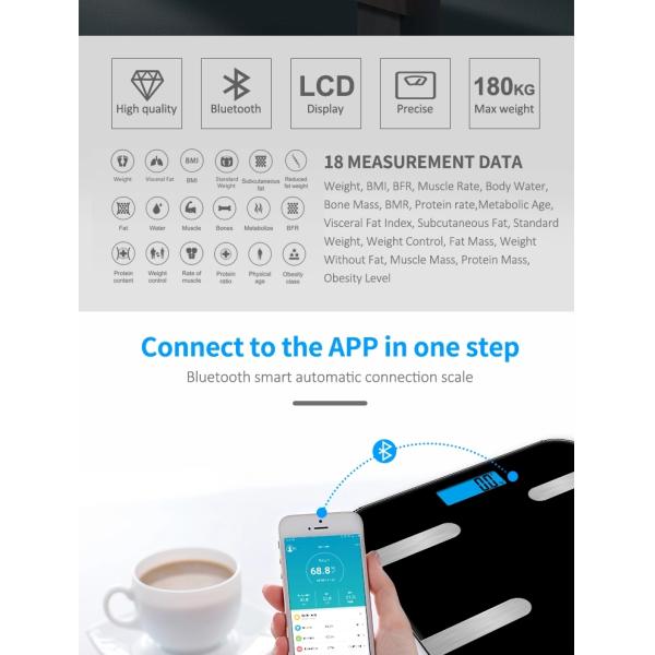 Smart Bluetooth Electronic Digital Weighing Scale