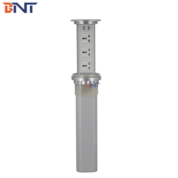 Intelligent kitchen electrical power tabletop motorized pop up socket outlet with usb port