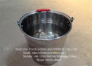China Stainless Steel Water Bucket , Milk Pail With 16 Liters Capacity factory