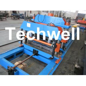 China Steel Roof Metal Tile Roll Forming Machine With Touch Screen PLC Frequency Control System factory