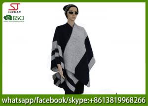 China 560g 130*130cm 100%Acrylic woven jacquard word poncho hot sale new style  keep warm fashion scarf on sale