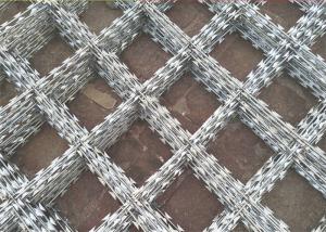 China Welded Concertina Coil Fencing Galvanized Flat Wrap Razor Wire Fencing 100X150mm factory