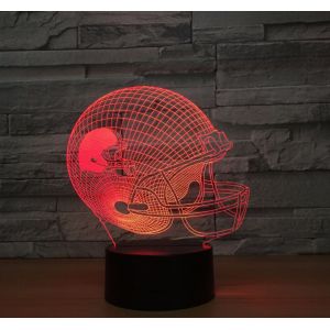 Buy cheap Motorcycle Helmet 7 Colors Change 3D LED Night Light with Remote Control Ideal from wholesalers