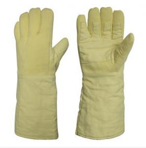 China Glass Manufacturing Casting Industry High Temperature 650 Degrees Anti-Cutting Wear Aramid Gloves Hand Protection factory