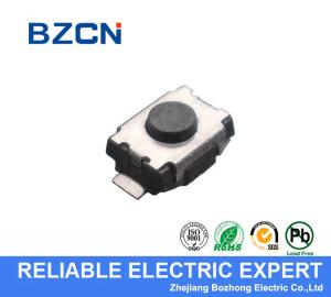 China Black Push Button Low Profile Tactile Switch For High Density Mounting on sale