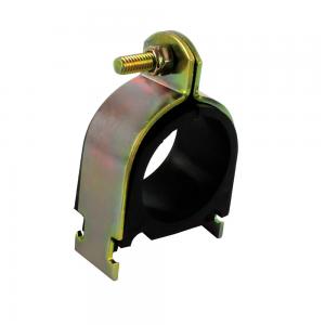 China Galvanized Zinc Carbon Steel Saddle Clamp Structure 1 1/2 Connecting Pipe Repair Clamp factory