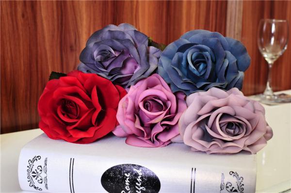 China Single Head Autumn Flannelette Pearl Rose Artificial Plant&Flowers Rose factory