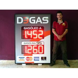 Front or Rear Access Gas Station Display Electronic Sign Board with 24-inch LED