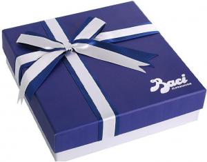 China Panton Colors Cardboard Chocolate Packaging Box Gift Paper Box With Ribbon Bow factory