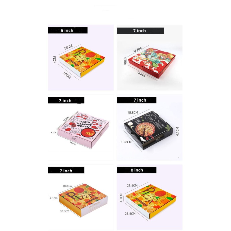 Custom Printed Pizza Slice Boxes Reusable Paperboard Container